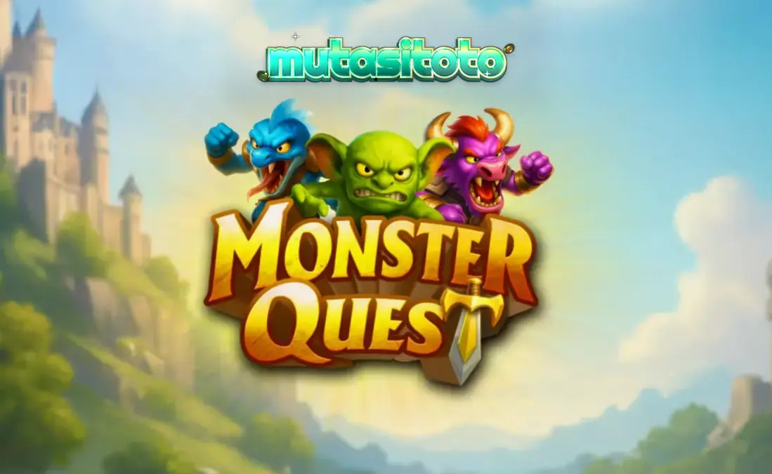 Tampilan visual slot Monster Quest dengan tema kastil dan ksatria