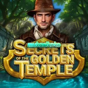 Tampilan visual slot Secrets of the Golden Temple dengan tema kuil emas dan hutan rimbun